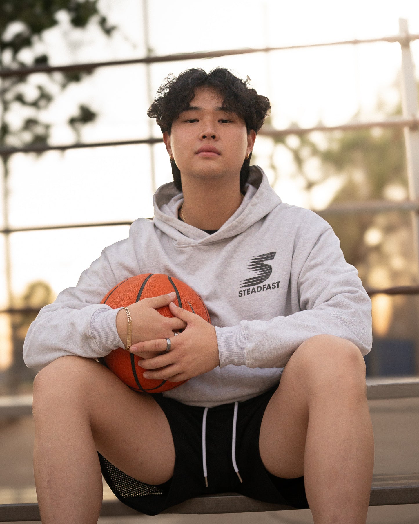 ATHLETIC DEPT HOODIE (LIGHT GREY MARL)